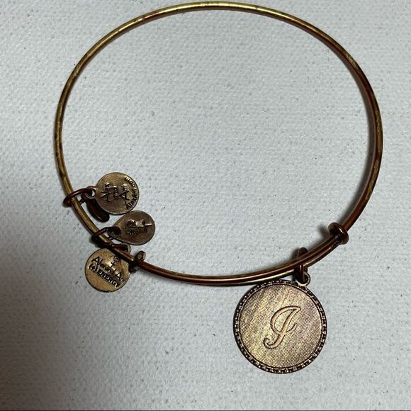 Alex and Ani “J” Monogram Bracelet - Picture 2 of 4